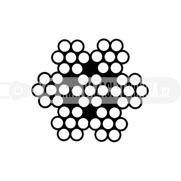 obrázek Nerezové lano 7x7 pr.2 mm 33 m