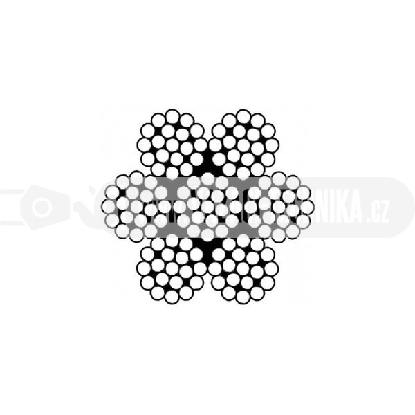 obrázek Nerezové lano 7x19 pr.5 mm 8,5 m