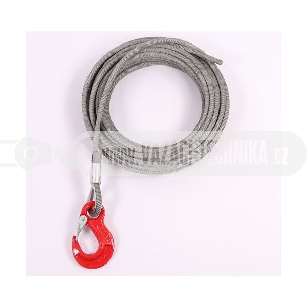 obrázek Navijákové lano HERKULES pr.10 mm s hákem 6 m
