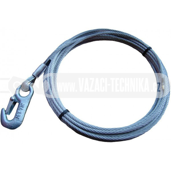 obrázek Navijákové lano STANDARD pr.4 mm s vlečným hákem 14,7 m