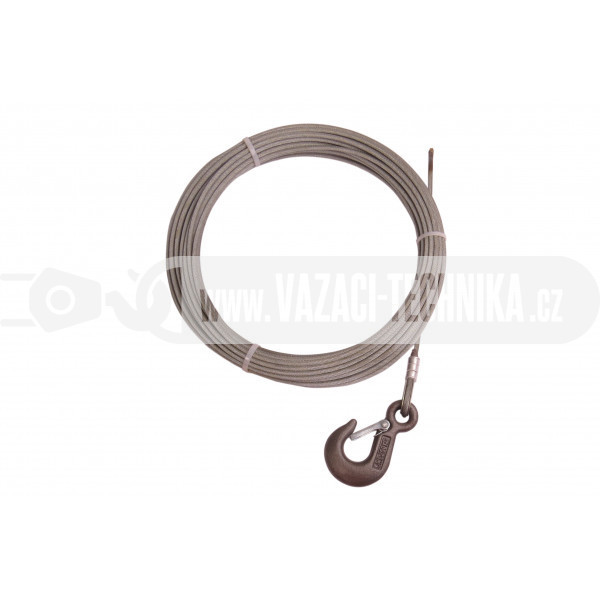obrázek Navijákové lano HERKULES pr.4 mm s hákem 5,4 m