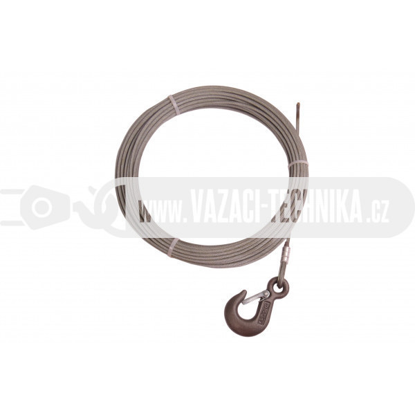 obrázek Navijákové lano STANDARD pr.4 mm s hákem 13,5 m