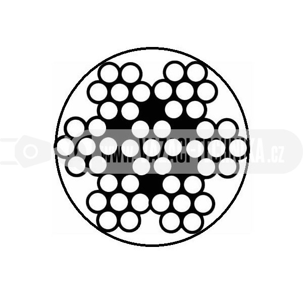 obrázek Nerezové lano 7x7 s PVC- bílé pr.3/5 mm 8 m